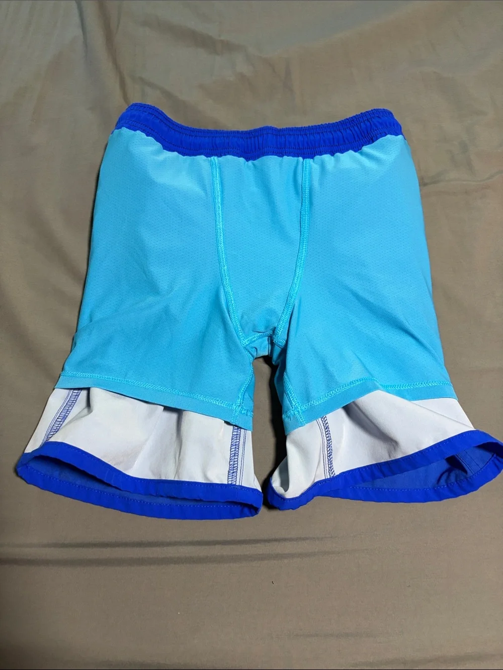 Lands' End Boys Blue Gradient Swim Trunks